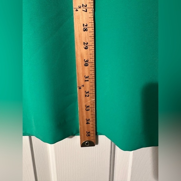 MILLY Women's 6 Solid Green Short Ruffle Sleeve Mini Shift Dress Pockets CLEAN2 - Picture 7 of 14